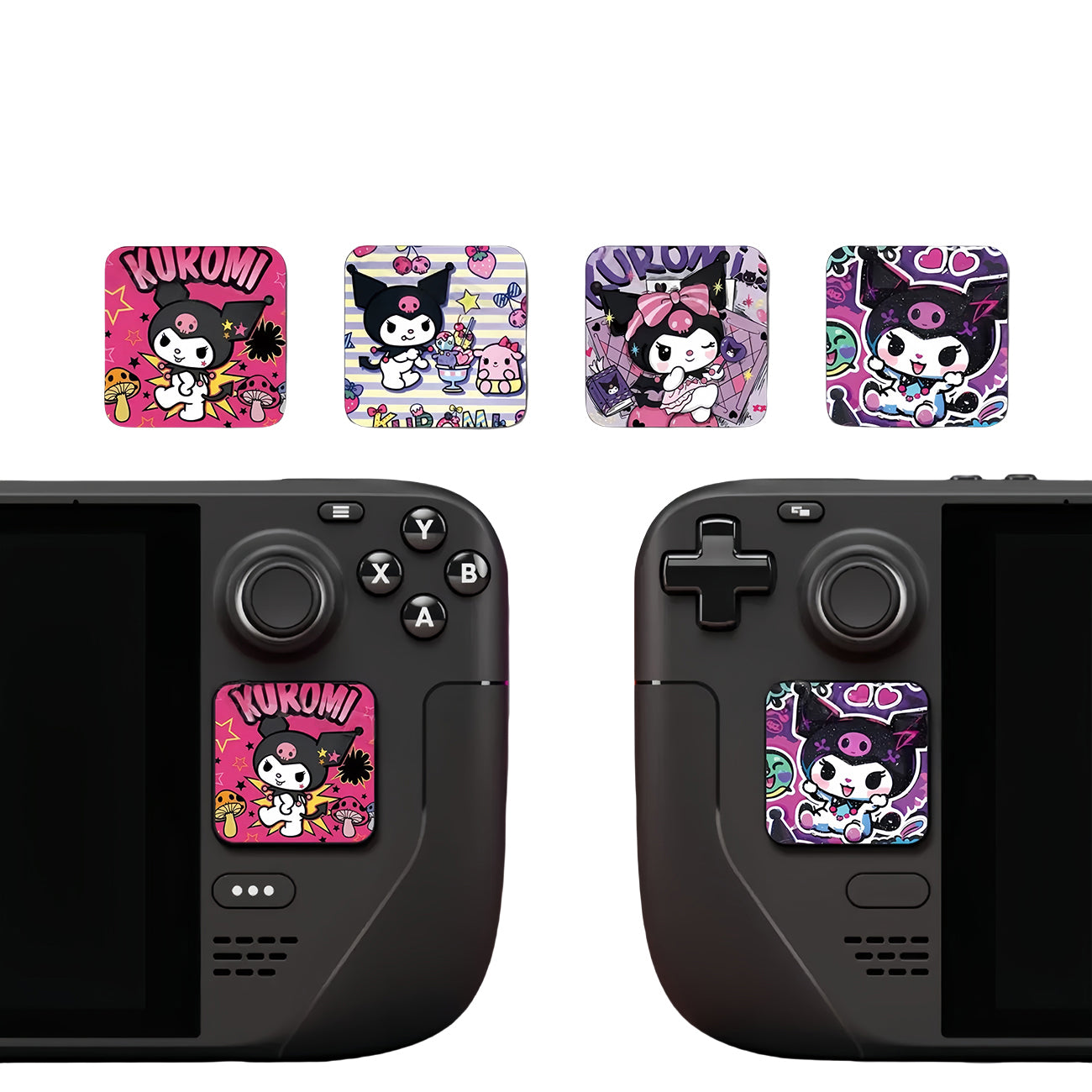 MoeMolly Kuromi Steam Deck Trackpads Protector Skin Stickers-Sweet Time