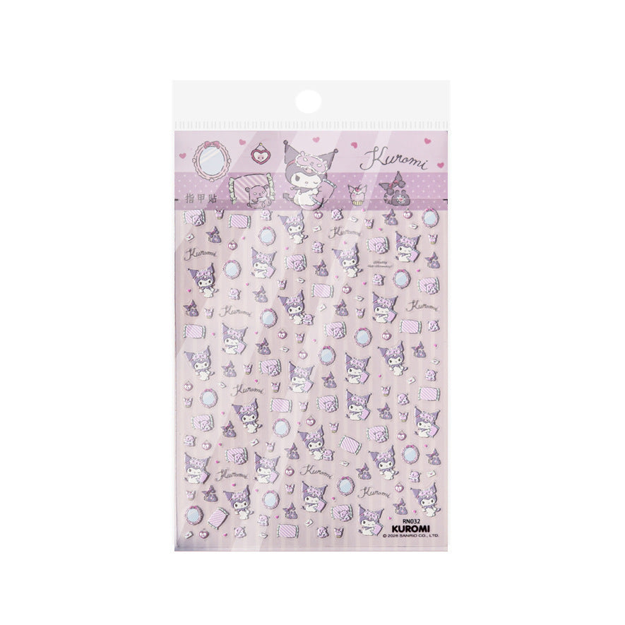 MoeMolly Sanrio Embossed 5D Nail Art/Guka Craft Stickers-Kuromi