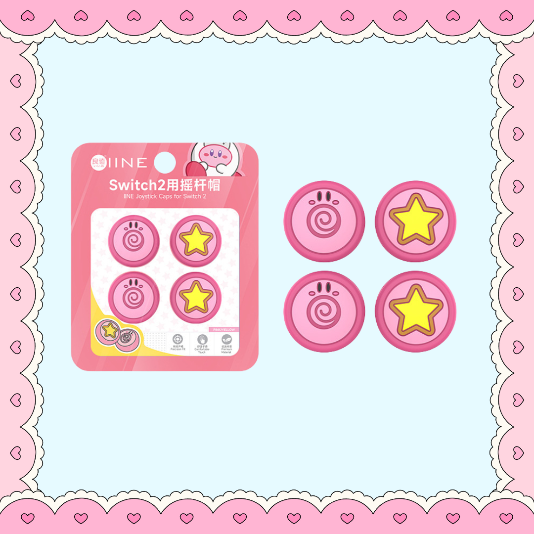 MoeMolly Thumb Grips for Nintendo Switch 2 & Steam Deck OLED-Kirby Star