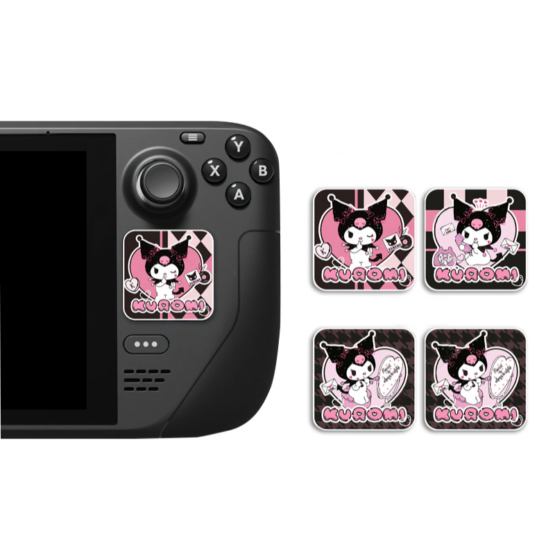 MoeMolly Sanrio Steam Deck Trackpads Protector Stickers-Kuromi