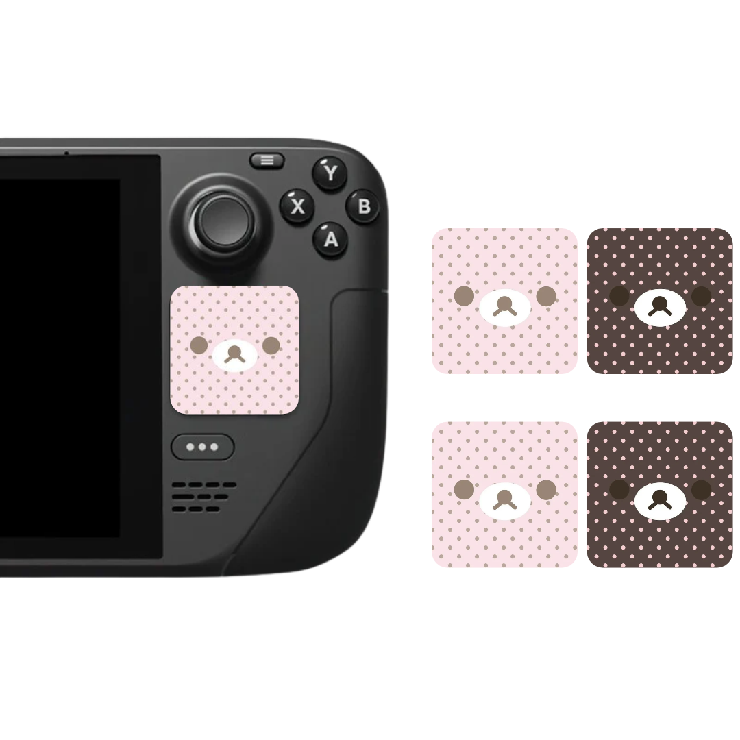 MoeMolly Steam Deck Trackpad Protector Stickers-Polka Dot Bear