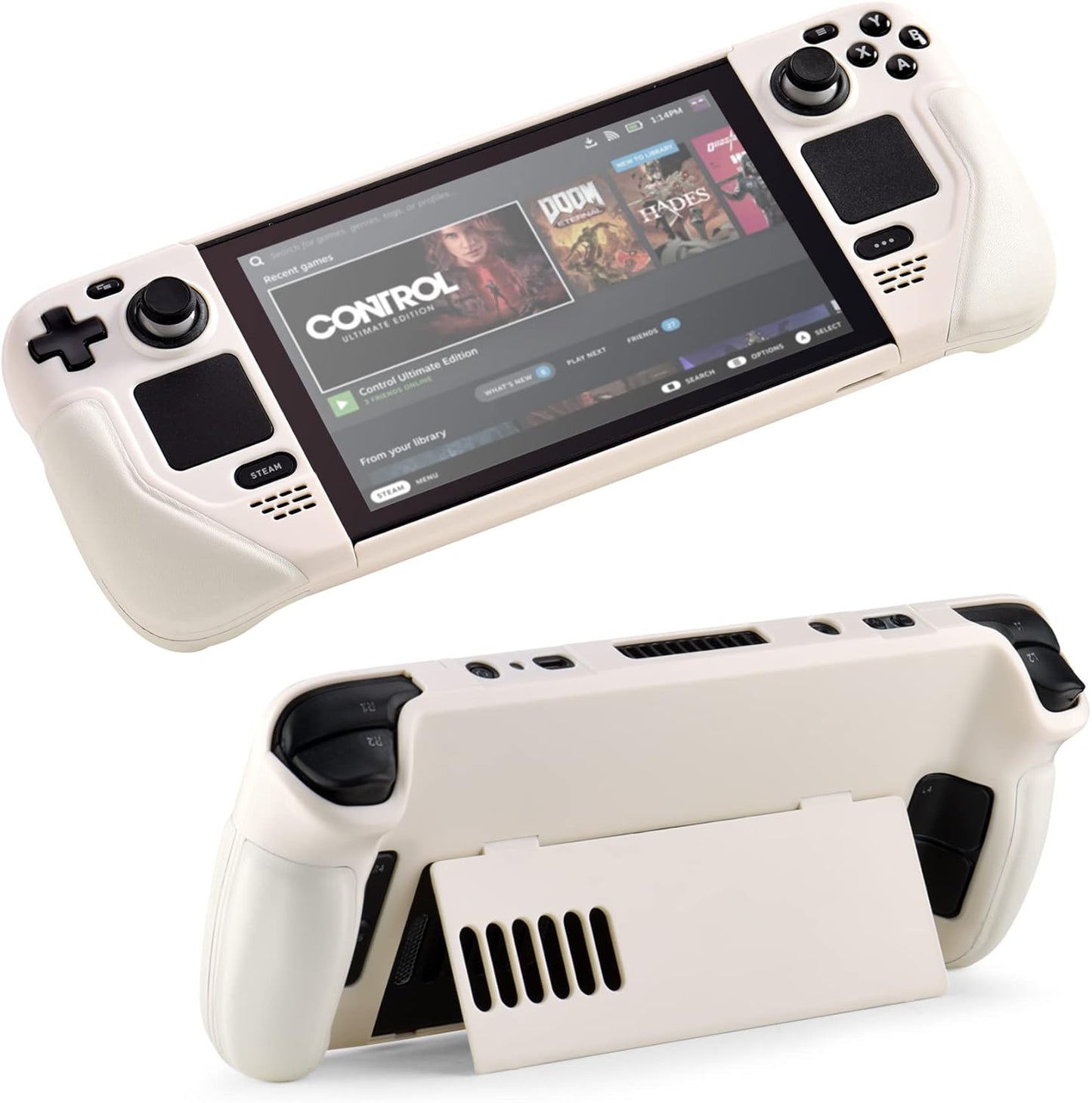 MoeMolly Contrast Color Steam Deck LCD/OLED Protective Case-White