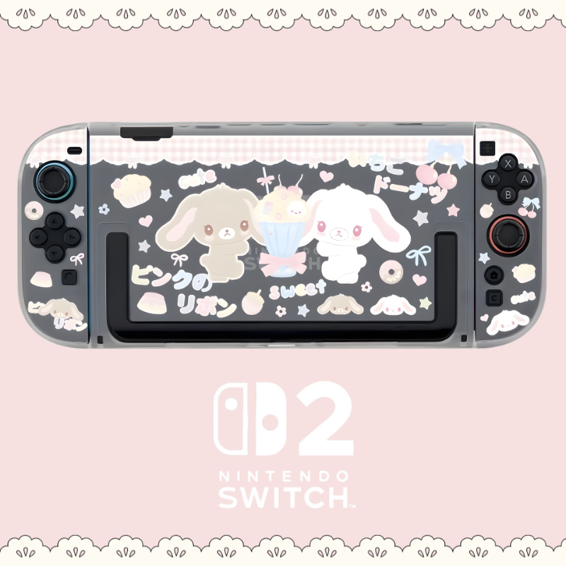 MoeMolly Dessert Bunny Nintendo Switch 2 Protective Case-Transparent