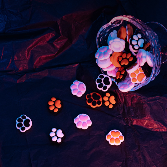 MoeMolly Colorful Cat Paw Thumb Grips for Nintendo Switch 2 & Steam Deck OLED