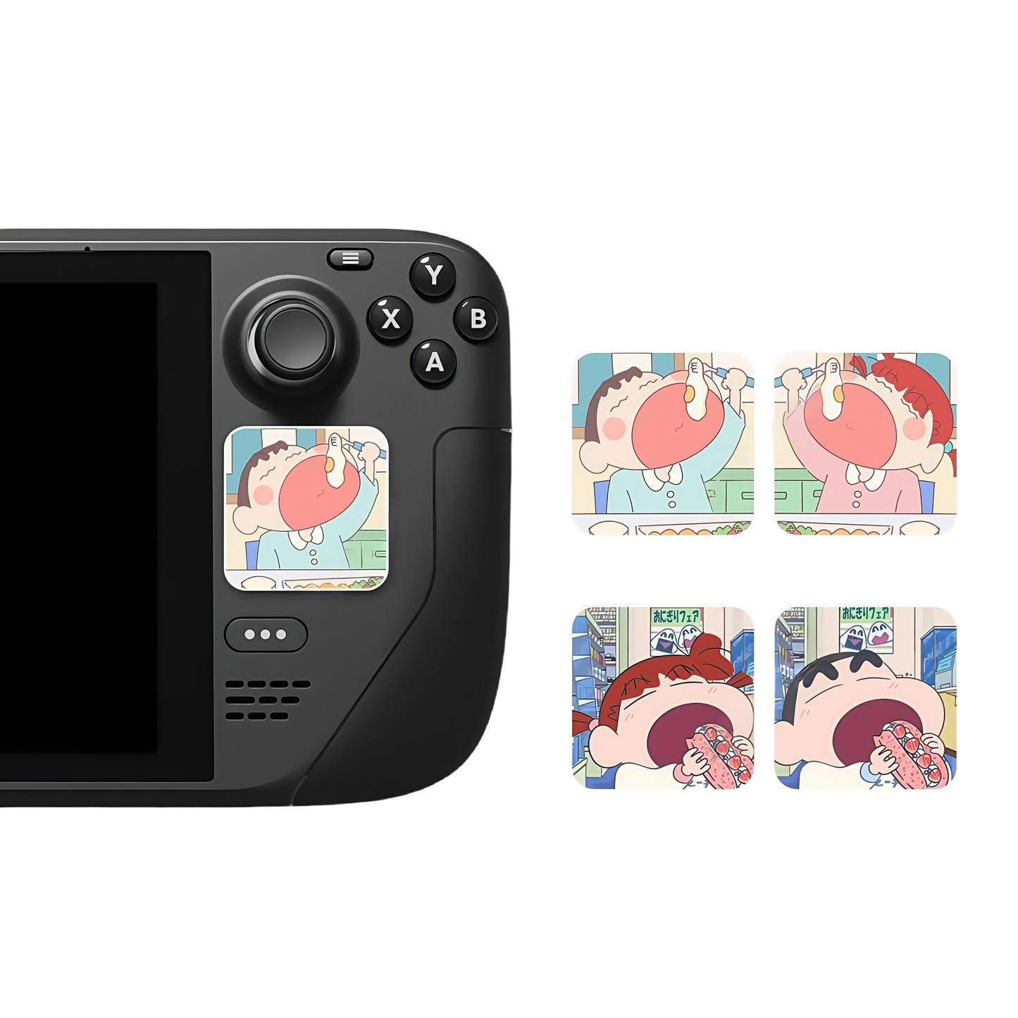 MoeMolly Shin-chan Steam Deck Trackpads Protector Skin Stickers-Breakfast Time