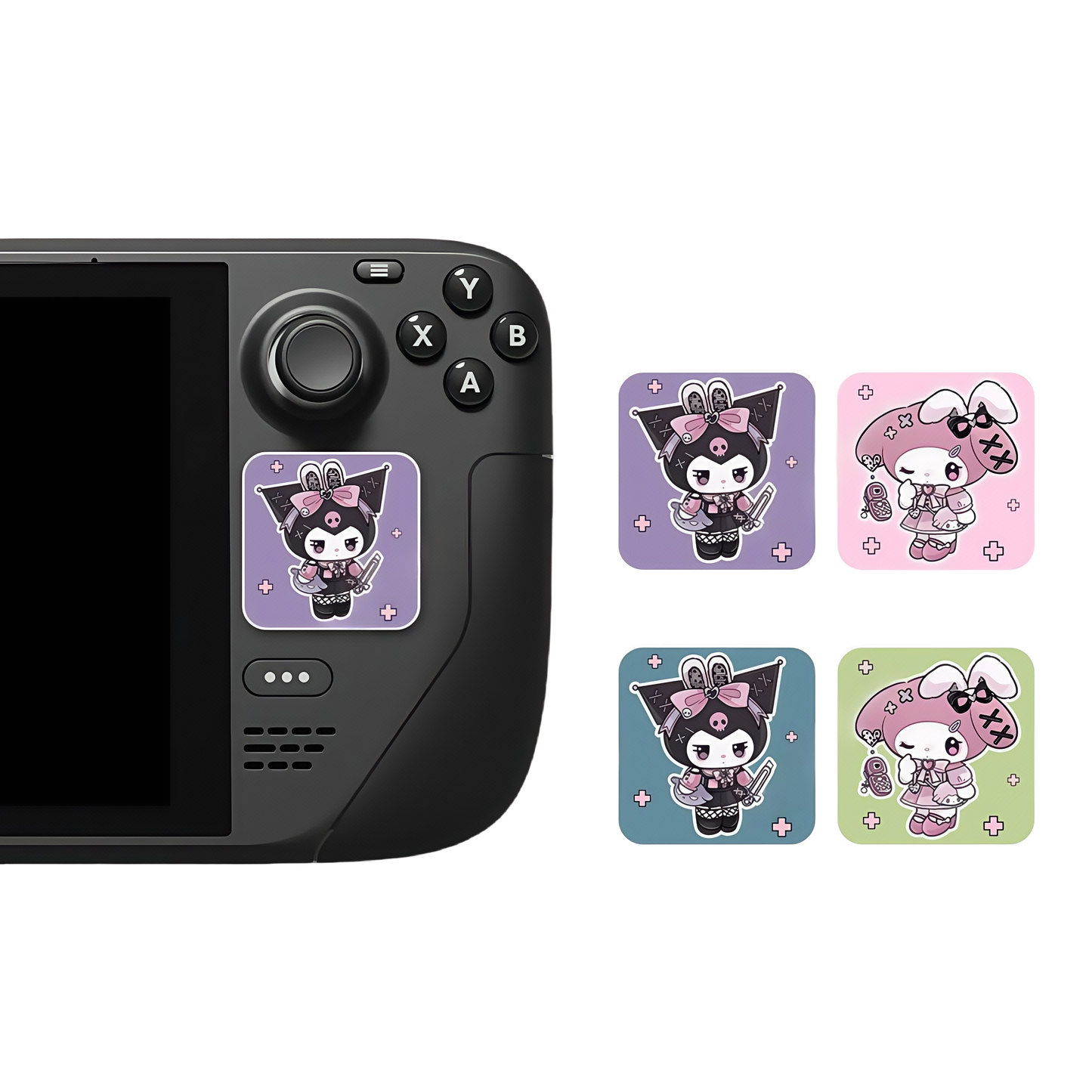 MoeMolly Sanrio Steam Deck Trackpads Protector Skin Stickers-My Melody&Kuromi