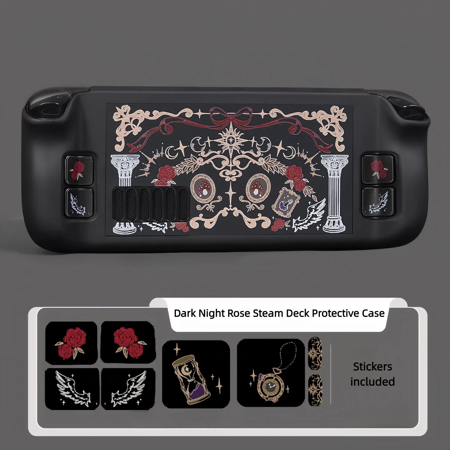 MoeMolly Dark Night Rose Steam Deck Protective Case