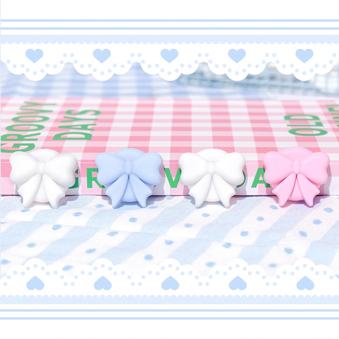 MoeMolly Candy Bowknot Thumb Grips for Nintendo Switch 2 & Steam Deck OLED