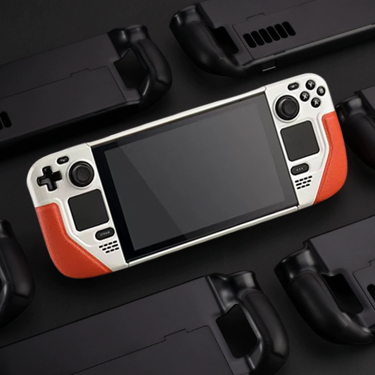 MoeMolly Contrast Color Steam Deck LCD/OLED Protective Case-Orange&White