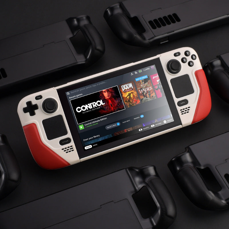 MoeMolly Contrast Color Steam Deck Protective Case-Red&White