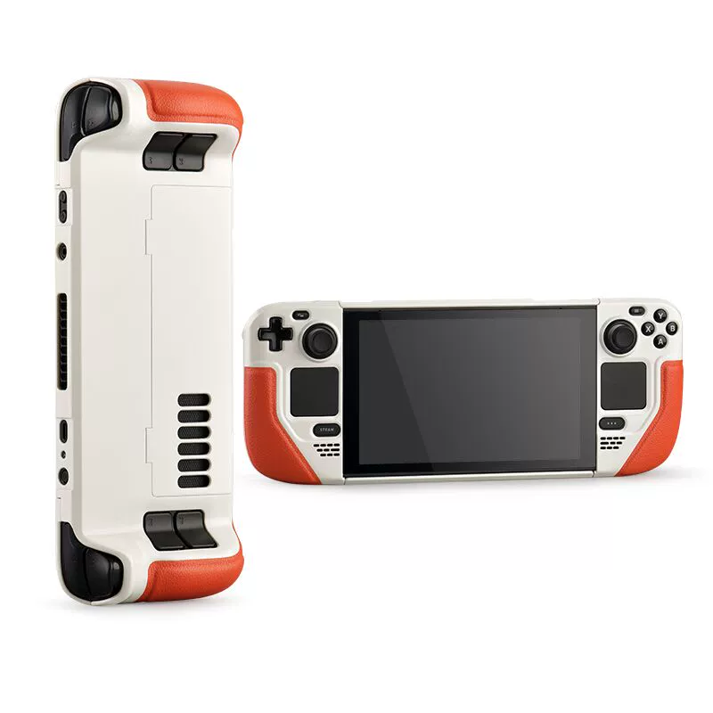 MoeMolly Contrast Color Steam Deck LCD/OLED Protective Case-Orange&White