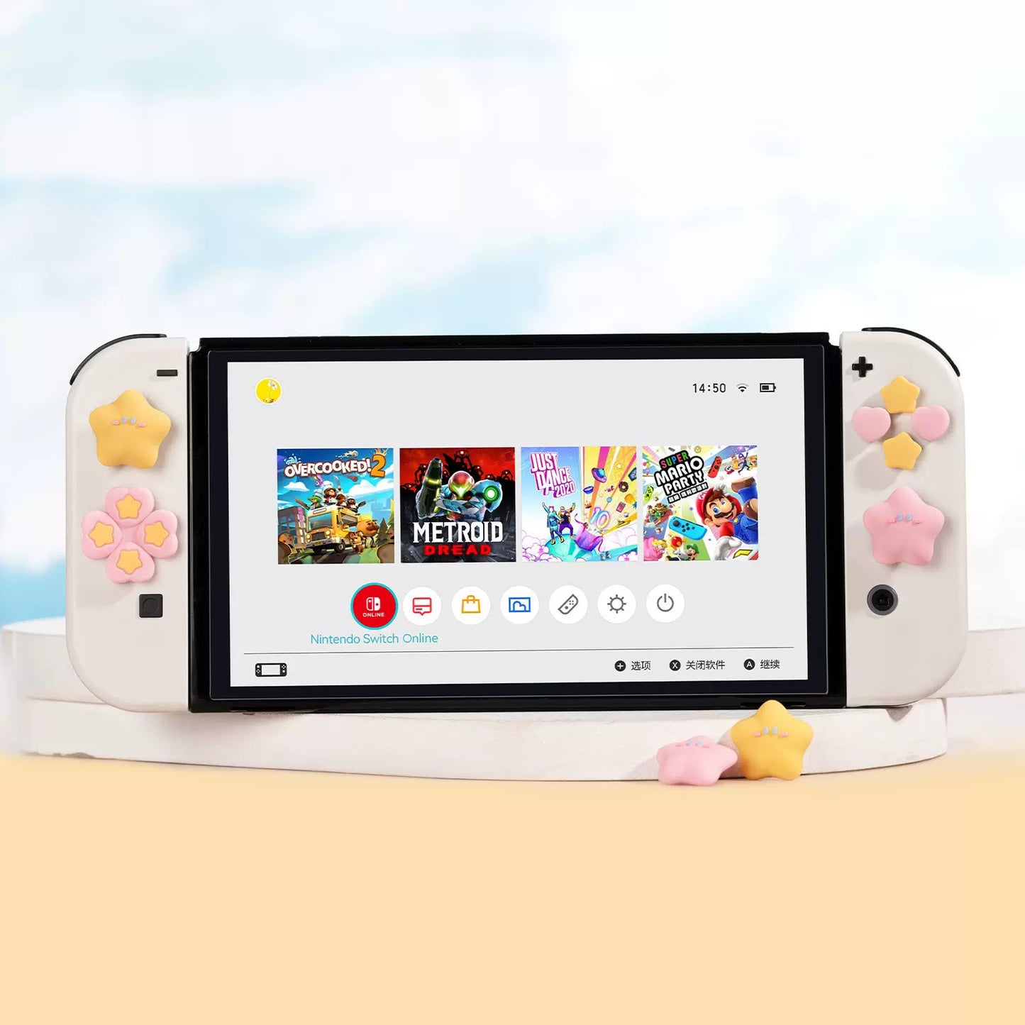MoeMolly Kirby Button Caps for Nintendo Switch/OLED