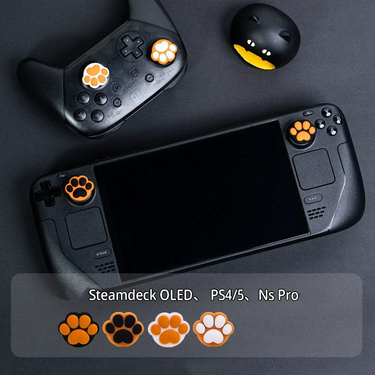 MoeMolly Colorful Cat Paw Thumb Grips for Steam Deck