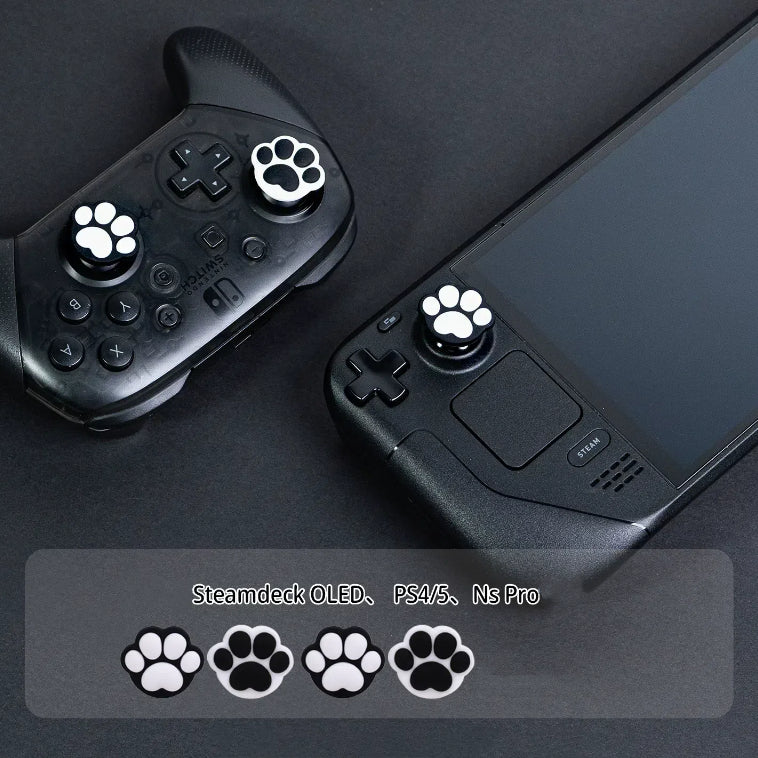 MoeMolly Colorful Cat Paw Thumb Grips for Nintendo Switch 2 & Steam Deck OLED
