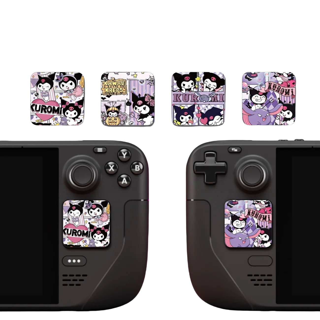 MoeMolly Kuromi Steam Deck Trackpads Protector Skin Stickers-With Baku
