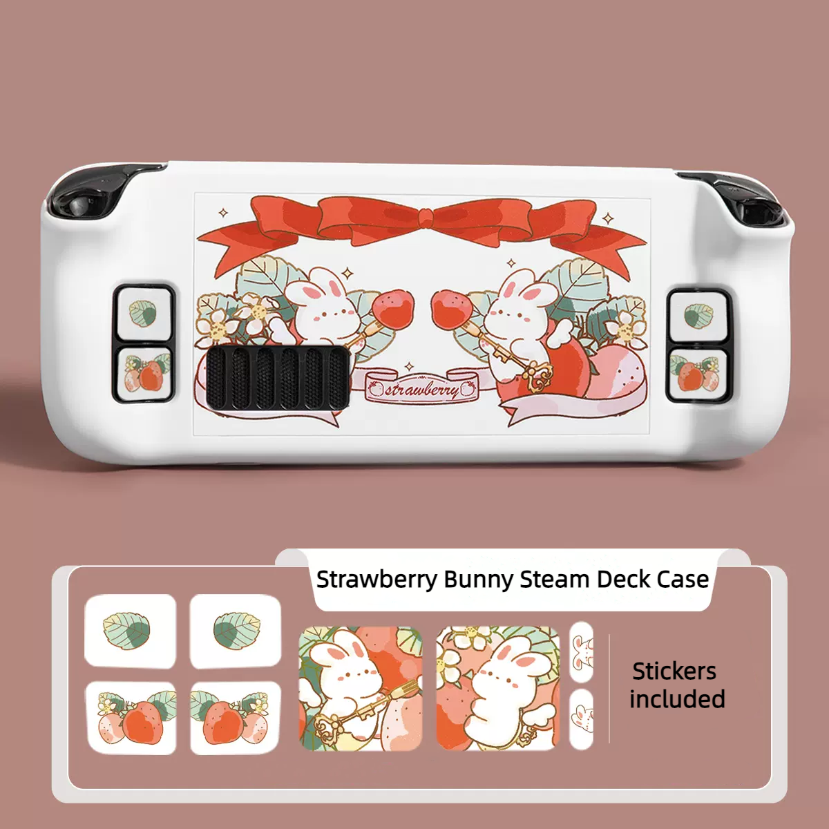 MoeMolly Strawberry Bunny Steam Deck LCD/OLED Protective Case