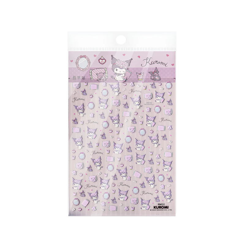 MoeMolly Sanrio Embossed Nail Art/Guka Craft Stickers-Kuromi