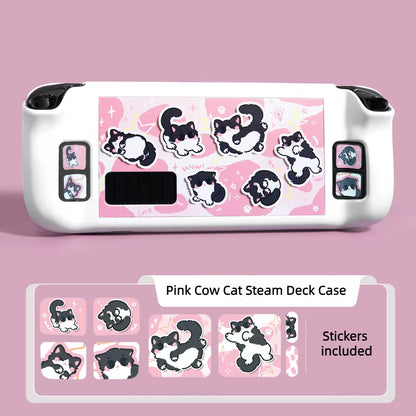 MoeMolly Pink Cow Cat Steam Deck Protective Case