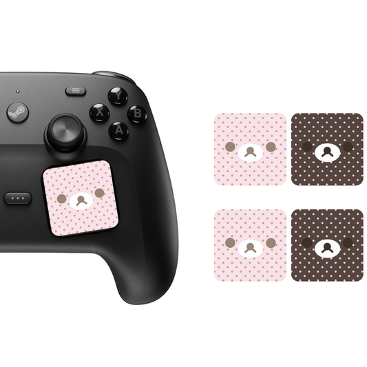 MoeMolly Steam Controller Trackpad Protector Stickers-Polka Dot Bear