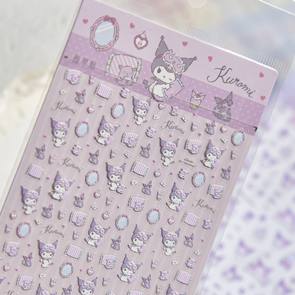 MoeMolly Sanrio Embossed Nail Art/Guka Craft Stickers-Kuromi