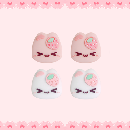 MoeMolly Thumb Grips for Nintendo Switch 2/Steam Deck-Strawbunny
