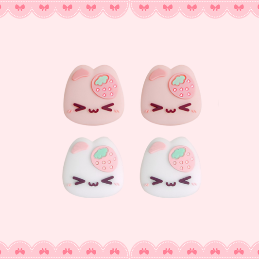 MoeMolly Thumb Grips for Nintendo Switch 2-Strawbunny