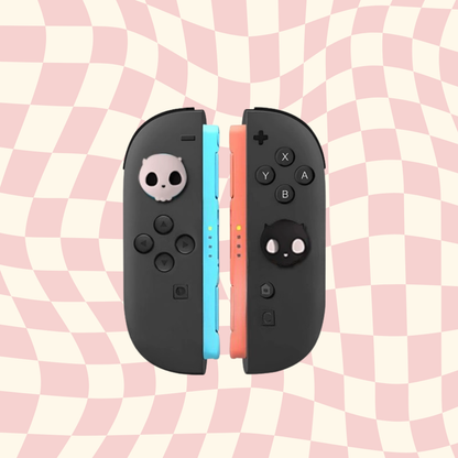 MoeMolly Pink Skull Thumb Grips for Nintendo Switch 2 & Steam Deck OLED