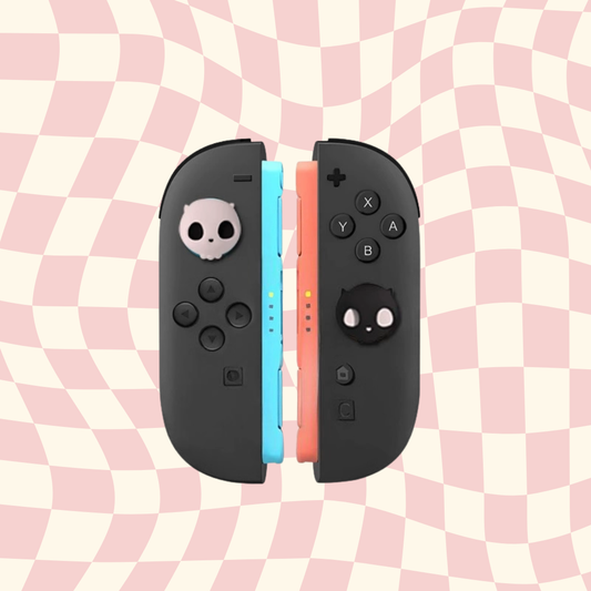 MoeMolly Pink Skull Thumb Grips for Nintendo Switch 2 & Steam Deck OLED