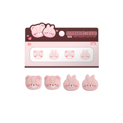 MoeMolly Thumb Grips for Nintendo Switch 2/Steam Deck-Bunny&Bear
