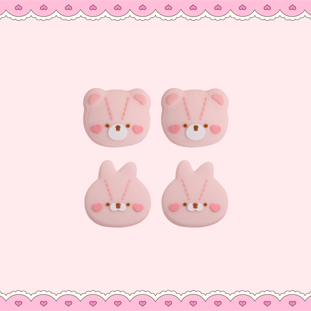 MoeMolly Thumb Grips for Nintendo Switch 2/Steam Deck-Bunny&Bear