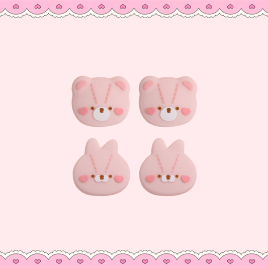 MoeMolly Thumb Grips for Nintendo Switch 2-Bunny&Bear