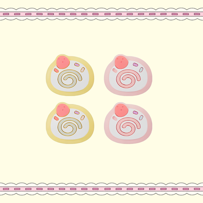 MoeMolly Thumb Grips for Nintendo Switch 2/Steam Deck-Roll Cake