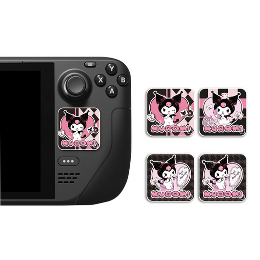 MoeMolly Sanrio Steam Deck Trackpads Protector Skin Stickers-Kuromi