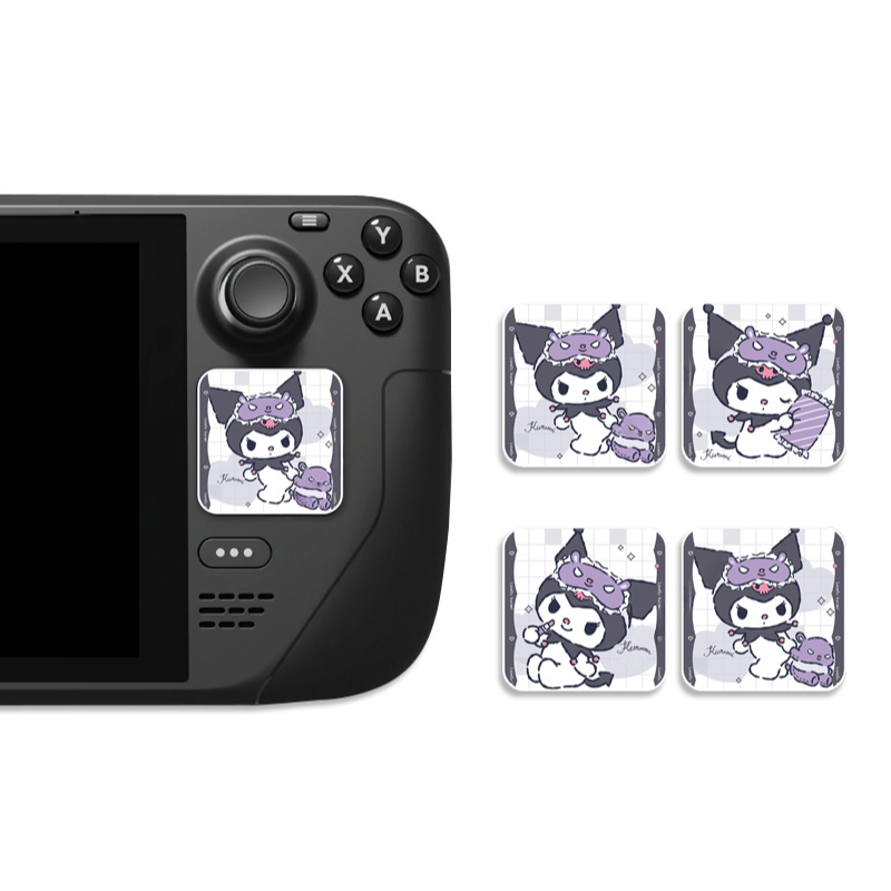 MoeMolly Sanrio Steam Deck Trackpads Protector Skin Stickers-Lilac Kuromi