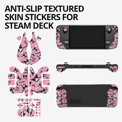 MoeMolly Anti-Slip Textured Skin Stickers for Steam Deck-Kuromi