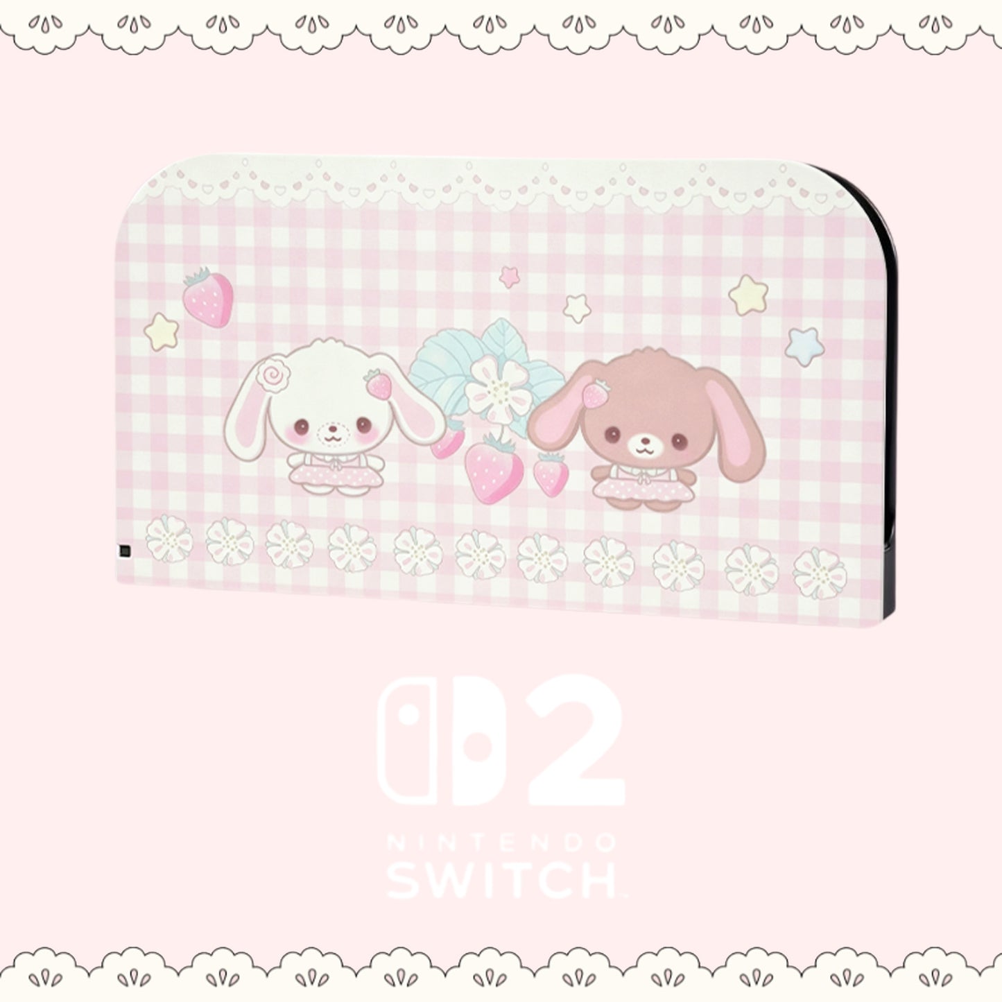 MoeMolly Nintendo Switch 2 Protective Case-Strawberry Sugarbunnies