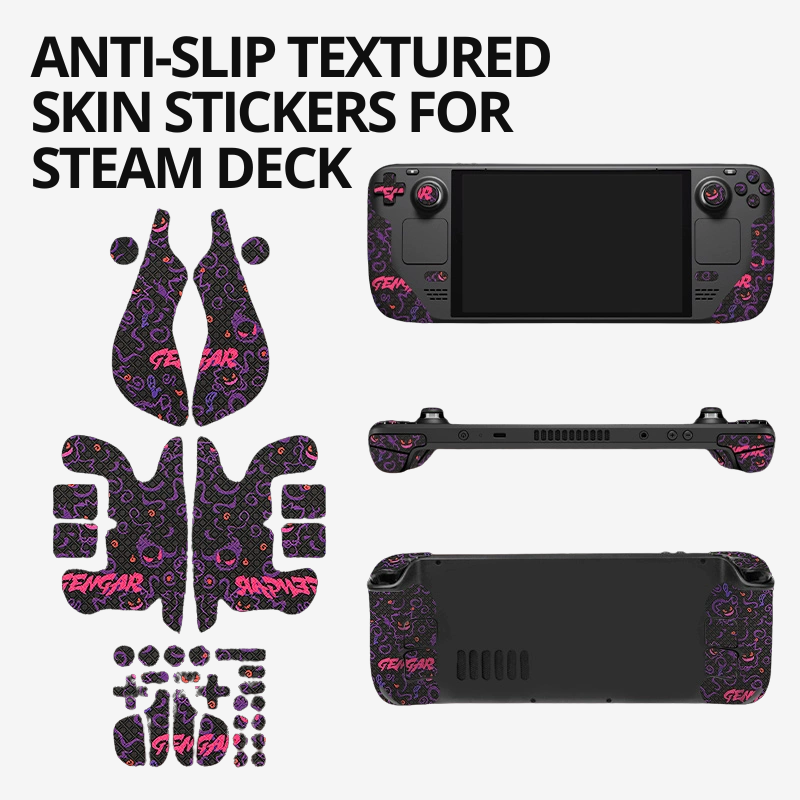MoeMolly Anti-Slip Textured Skin Stickers for Steam Deck-Gengar
