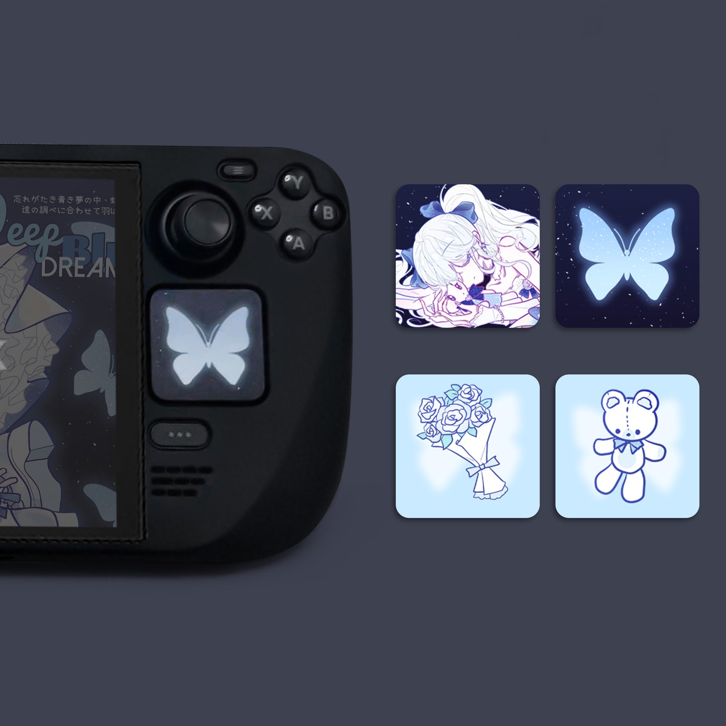 MoeMolly Steam Deck LCD/OLED Protective Case-Deep Blue Dream