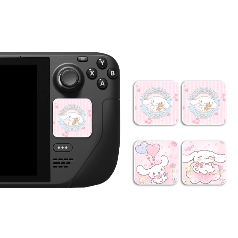 MoeMolly Sanrio Steam Deck Trackpads Protector Skin Stickers-Pink Cinnamoroll