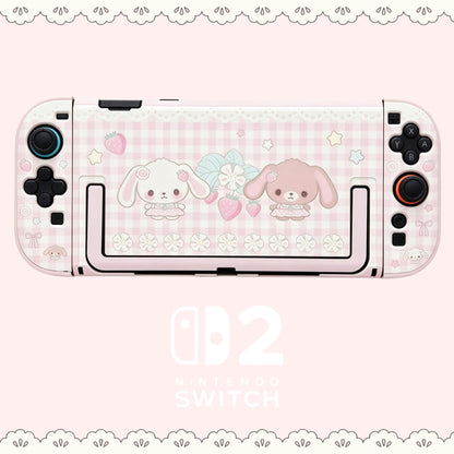 MoeMolly Nintendo Switch 2 Protective Case-Strawberry Sugarbunnies