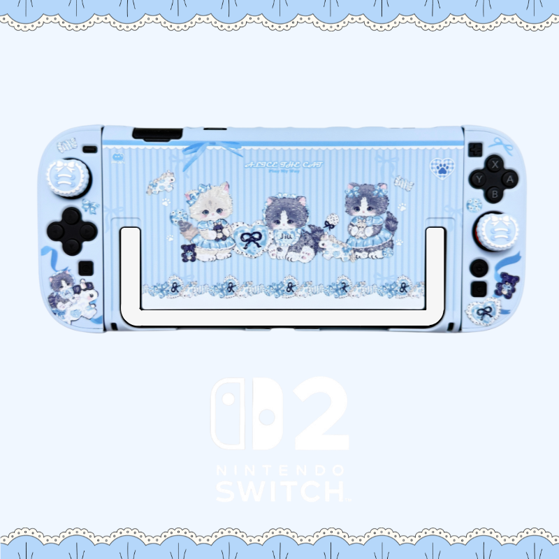 MoeMolly Nintendo Switch 2 Protective Case-Alice Cat Set