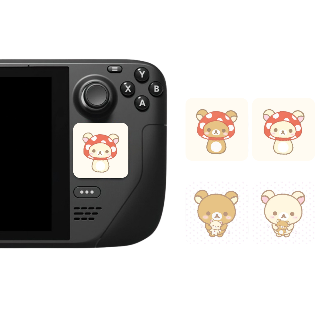 MoeMolly Steam Deck Trackpad Protector Stickers-Mushroom Rilakkuma