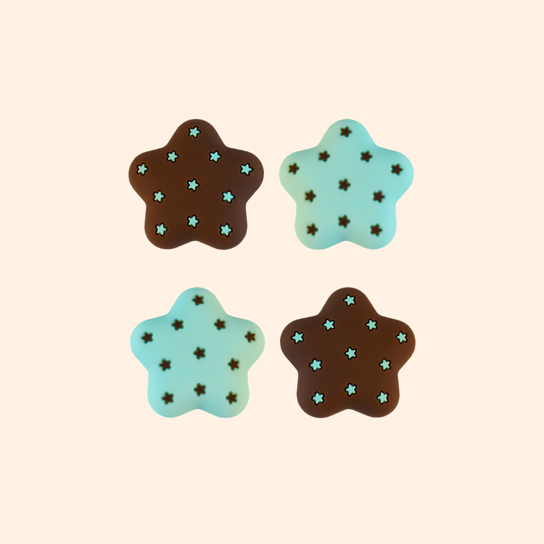 MoeMolly Thumb Grips for Nintendo Switch 2/Steam Deck-Chocolate Stars