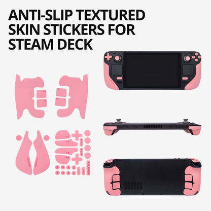 MoeMolly Anti-Slip Textured Skin Stickers for Steam Deck-Pink