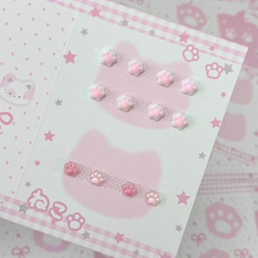 MoeMolly 3D Plush Cat Paw Button Covers for Nintendo Switch & Steam Deck