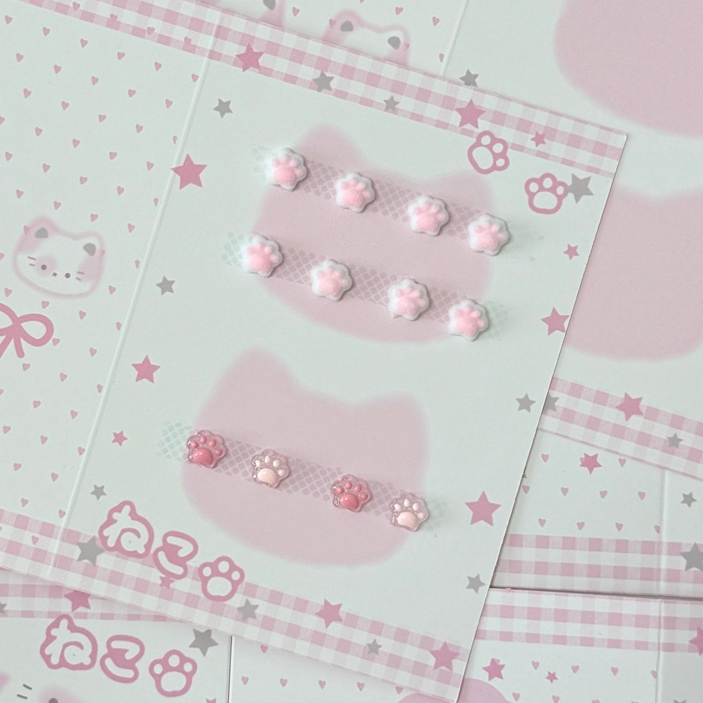 MoeMolly 3D Plush Cat Paw Button Covers for Nintendo Switch & Steam Deck
