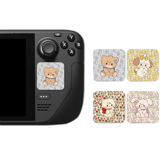 MoeMolly Mikko Steam Deck Trackpads Protector Stickers-Retro Flora