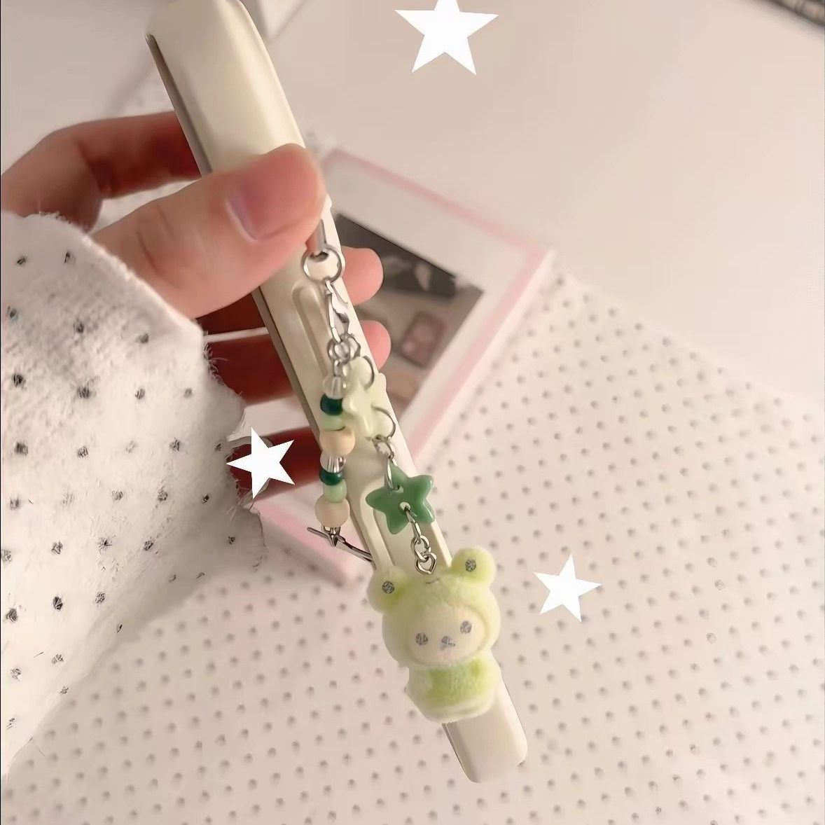 MoeMolly Fluffy Lucky Rilakkuma Dust Plug Charm for Steam Deck&Nintendo Switch