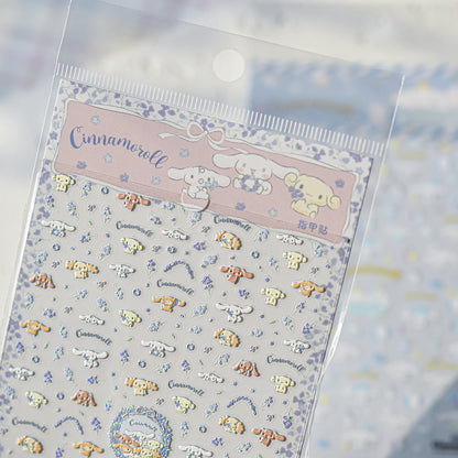MoeMolly Sanrio Embossed Nail Art/Guka Craft Stickers-Cinnamoroll Family