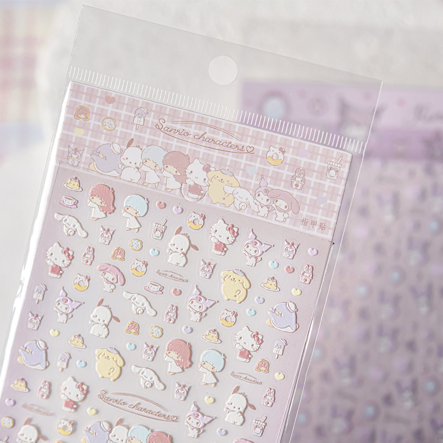 MoeMolly Sanrio Embossed Nail Art/Guka Craft Stickers-Sanrio Family